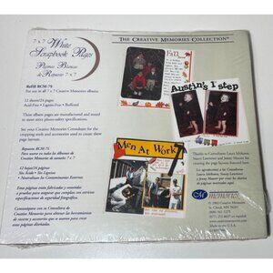 Creative Memories Original 7x7  WHITE plain Old Style Refill Pages (12) NEW
